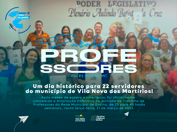 Vila Nova Dos Martírios: Professores Conquistam Ampliação Da Jornada De Trabalho.